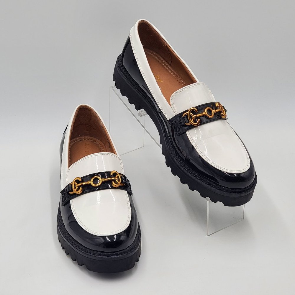 Circus NY by Sam Edelman Black & White Patent Platform Loafers - Picture 3 of 16